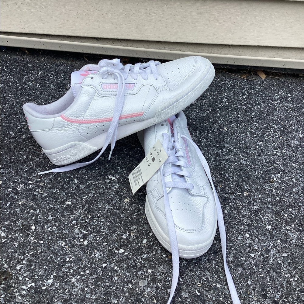 Adidas Women Continental 80 White/TruePink/ClearPink G27722 sz 11 new